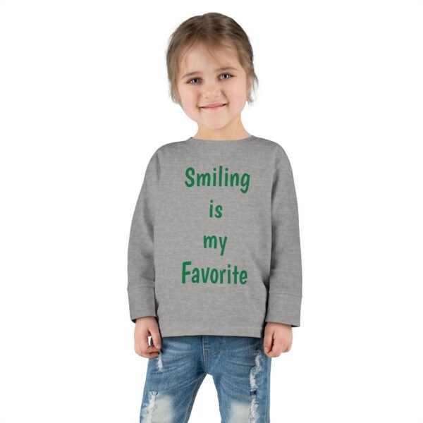 Christmas Smiling is my Favorite Santa's Little Helper Toddler Long Sleeve Tee, Holiday Kids Shirt, Festive Child Top, Xmas Outfit, Funny - Image 12