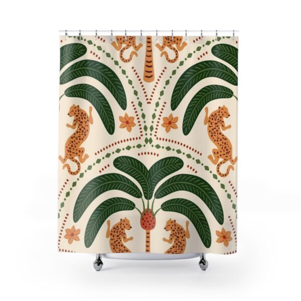 African Print Shower Curtains, Tribal Bathroom Decor, Ethnic Bath Curtain, Safari Theme Home Accessories, Jungle Safari Shower Decor
