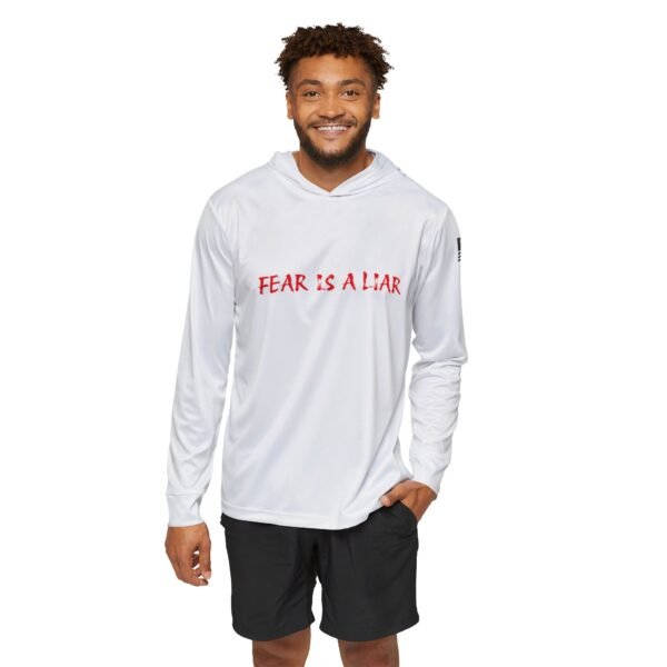 Christian Men's Hoodie - Fear is a Liar Sports Warmup - Image 3