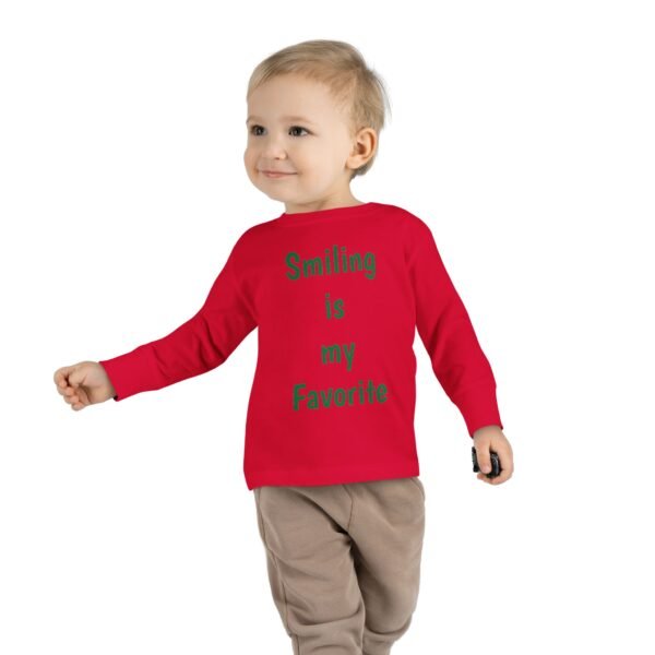 Christmas Smiling is my Favorite Santa's Little Helper Toddler Long Sleeve Tee, Holiday Kids Shirt, Festive Child Top, Xmas Outfit, Funny - Image 19