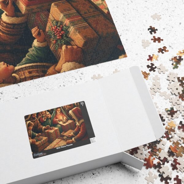 Christmas Themed Puzzle, Holiday Jigsaw Puzzle, Festive Brain Teaser, Xmas Puzzle Game, Winter Family Activity, Gift for Puzzle Lover - Image 12