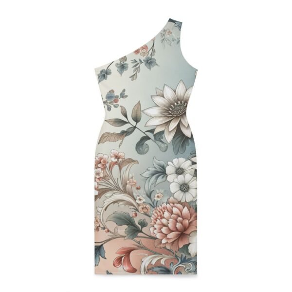 Floral Print Shoulder Dress, Women's Dress, Off-Shoulder Dress, Summer Dress, Casual Dress, Sundress - Image 2