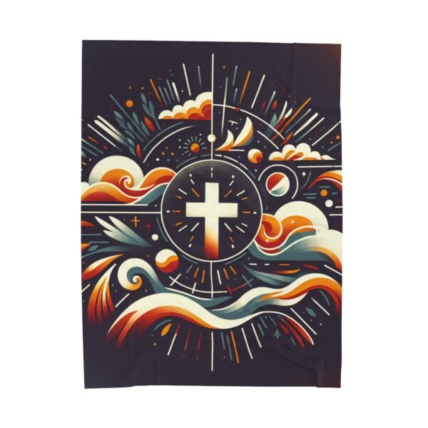 Faith Themed Blanket, Religious Cozy Throw, Christian Gift for Her, Inspirational Living Room Decor, Scripture Verses Bedding, Prayer