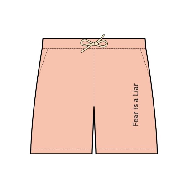 Fear is a Liar Sweat Shorts, Inspirational Outfit, Fearless Clothing, Motivational Gym Wear, Comfortable Lounge Shorts - Image 2