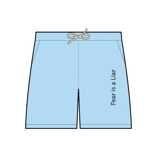 Fear is a Liar Sweat Shorts, Inspirational Outfit, Fearless Clothing, Motivational Gym Wear, Comfortable Lounge Shorts - Image 4