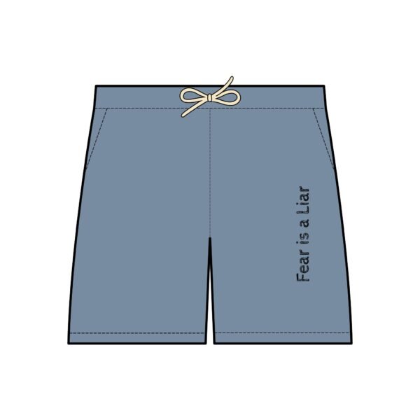 Fear is a Liar Sweat Shorts, Inspirational Outfit, Fearless Clothing, Motivational Gym Wear, Comfortable Lounge Shorts - Image 5