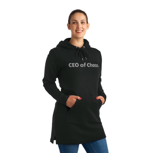 Chaos Streeter Hoodie Dress, CEO of Chaos Hoodie Dress, Busy Mom Clothing, Mompreneur Dress, Womens Graphic Hoodie Dress, Casual - Image 3