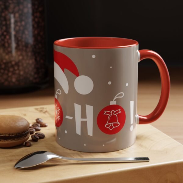 Christmas HO HO HO Accent Coffee Mug (11 oz), Festive Holiday Coffee Cup, Santa Claus Mug, Christmas Gift Idea, Santa Ho Ho Ho Mug, Holiday - Image 6