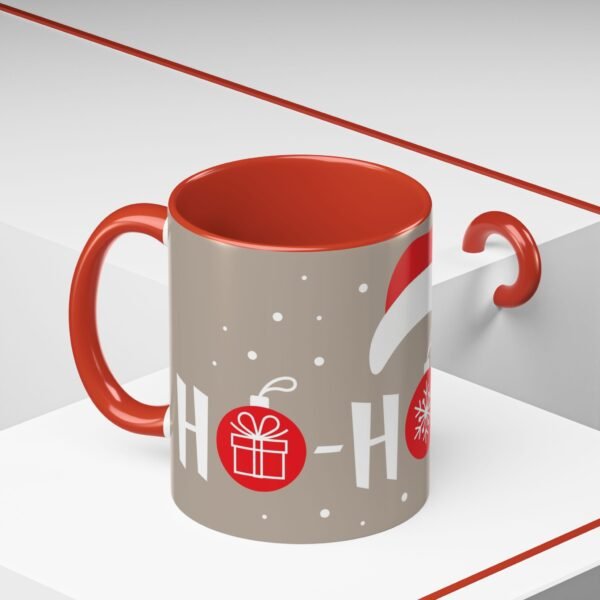 Christmas HO HO HO Accent Coffee Mug (11 oz), Festive Holiday Coffee Cup, Santa Claus Mug, Christmas Gift Idea, Santa Ho Ho Ho Mug, Holiday - Image 7