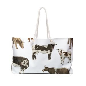 Rancher Themed Weekender Bag, Cowgirl Cowboy Cows Western Overnight Travel