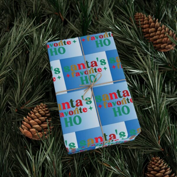 Christmas Wrapping Papers, Santa's Favorite HO - Funny Gift Wrap Roll, Xmas Holiday Present Wrap, Festive Gift Packaging, Santa Claus Paper - Image 8