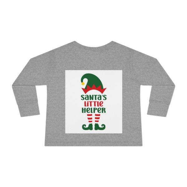 Christmas Smiling is my Favorite Santa's Little Helper Toddler Long Sleeve Tee, Holiday Kids Shirt, Festive Child Top, Xmas Outfit, Funny - Image 10
