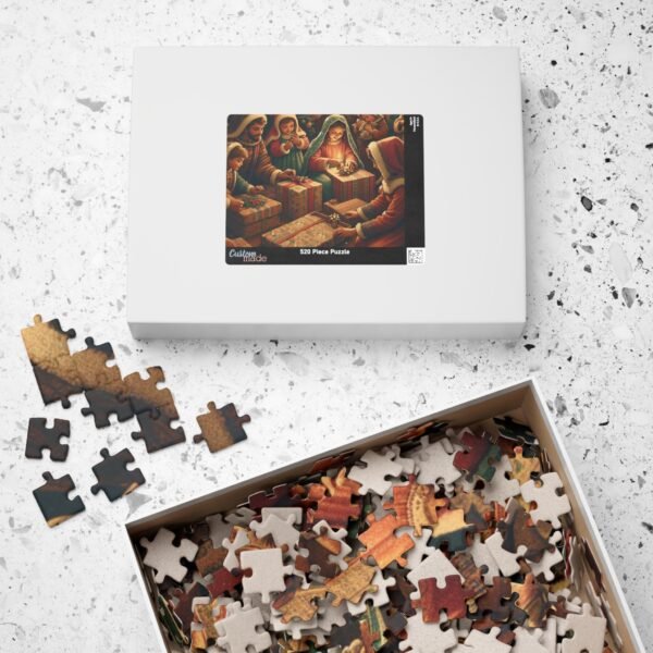 Christmas Themed Puzzle, Holiday Jigsaw Puzzle, Festive Brain Teaser, Xmas Puzzle Game, Winter Family Activity, Gift for Puzzle Lover - Image 4