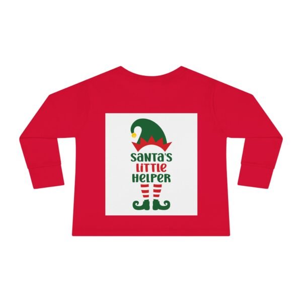 Christmas Smiling is my Favorite Santa's Little Helper Toddler Long Sleeve Tee, Holiday Kids Shirt, Festive Child Top, Xmas Outfit, Funny - Image 18