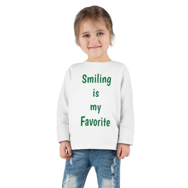 Christmas Smiling is my Favorite Santa's Little Helper Toddler Long Sleeve Tee, Holiday Kids Shirt, Festive Child Top, Xmas Outfit, Funny - Image 8