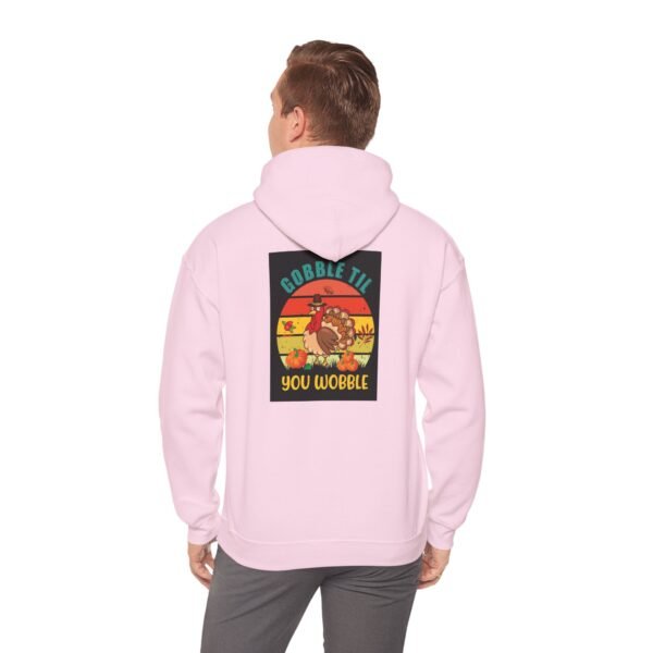 Funny Thanksgiving Hoodie, Gobble till you Wobble, Turkey Day Jumper, - Image 75