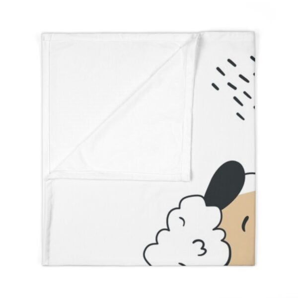 Baby Swaddle Blanket - Cute Goodnight Baby Lamb Design - Image 2