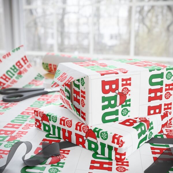 Wrapping Paper - HO HO Bruh Christmas Holiday Design - Image 36