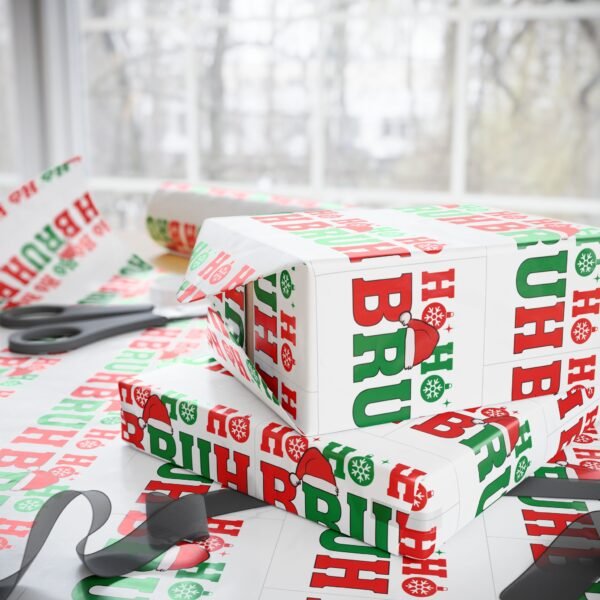 Wrapping Paper - HO HO Bruh Christmas Holiday Design - Image 6