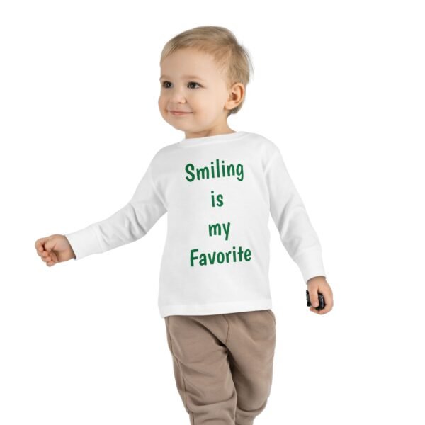 Christmas Smiling is my Favorite Santa's Little Helper Toddler Long Sleeve Tee, Holiday Kids Shirt, Festive Child Top, Xmas Outfit, Funny - Image 7