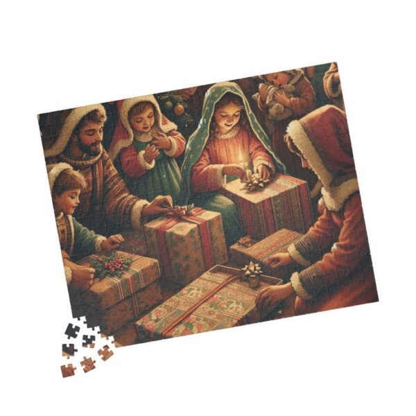 Christmas Themed Puzzle, Holiday Jigsaw Puzzle, Festive Brain Teaser, Xmas Puzzle Game, Winter Family Activity, Gift for Puzzle Lover - Image 3