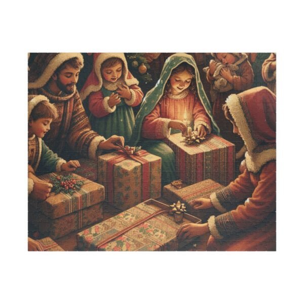 Christmas Themed Puzzle, Holiday Jigsaw Puzzle, Festive Brain Teaser, Xmas Puzzle Game, Winter Family Activity, Gift for Puzzle Lover