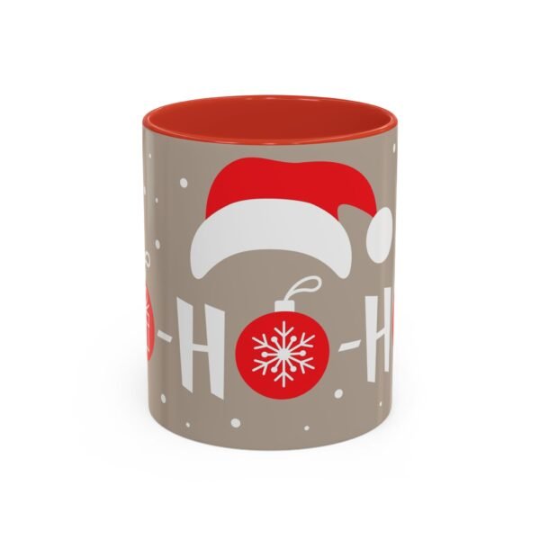 Christmas HO HO HO Accent Coffee Mug (11 oz), Festive Holiday Coffee Cup, Santa Claus Mug, Christmas Gift Idea, Santa Ho Ho Ho Mug, Holiday - Image 5