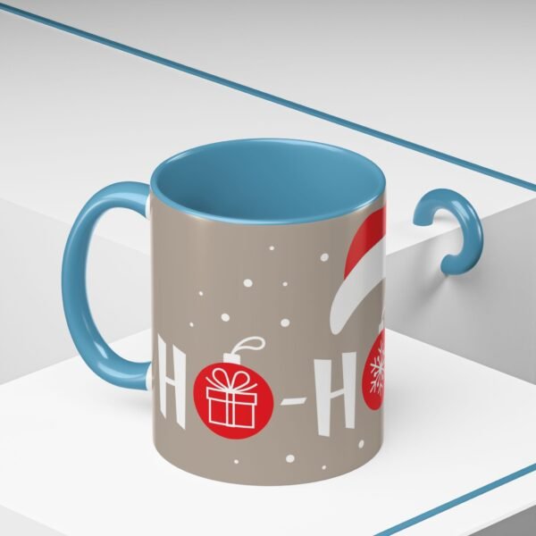 Christmas HO HO HO Accent Coffee Mug (11 oz), Festive Holiday Coffee Cup, Santa Claus Mug, Christmas Gift Idea, Santa Ho Ho Ho Mug, Holiday - Image 9