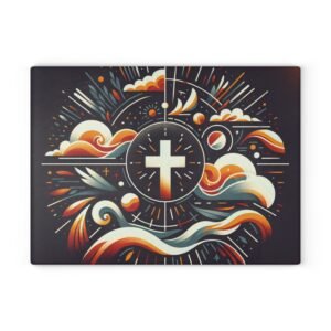 Faith Themed Glass Cutting Board, Religious Kitchen Decor, Inspirational Cutting Board, Christian Home Gift, Faithful Chef Decor, Glass