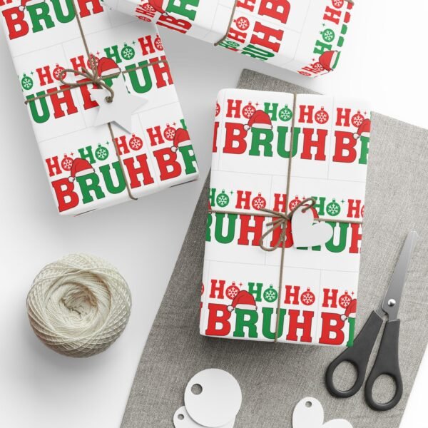 Wrapping Paper - HO HO Bruh Christmas Holiday Design - Image 28