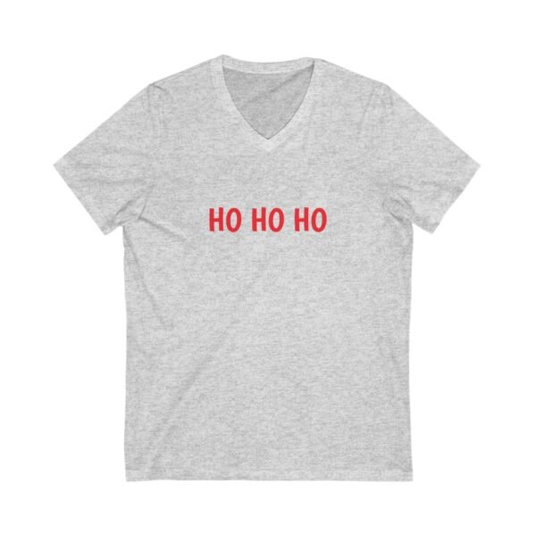 Funny Christmas Unisex Tee, Santa's Favorite HO T-Shirt, Festive Holiday Shirt, Comfy Xmas V-Neck Top, Cute Santa Tee for Men & Women, - Image 9