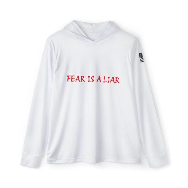 Christian Men's Hoodie - Fear is a Liar Sports Warmup