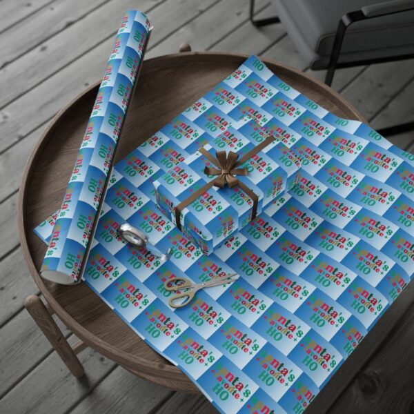 Christmas Wrapping Papers, Santa's Favorite HO - Funny Gift Wrap Roll, Xmas Holiday Present Wrap, Festive Gift Packaging, Santa Claus Paper - Image 7