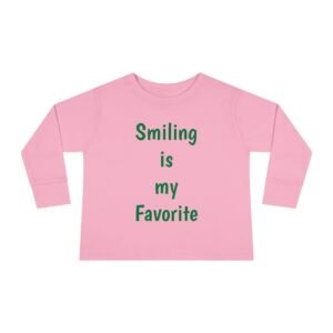 Christmas Smiling is my Favorite Santa's Little Helper Toddler Long Sleeve Tee, Holiday Kids Shirt, Festive Child Top, Xmas Outfit, Funny