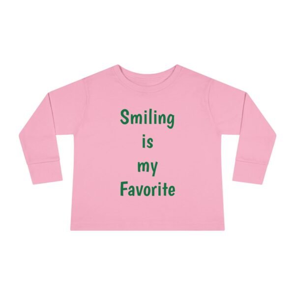 Christmas Smiling is my Favorite Santa's Little Helper Toddler Long Sleeve Tee, Holiday Kids Shirt, Festive Child Top, Xmas Outfit, Funny