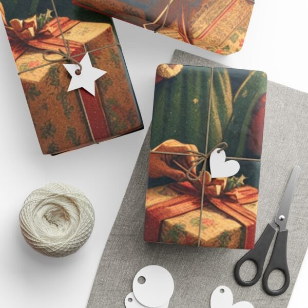 Christmas Wrapping Papers Pack - Holiday Gift Wrap, Festive Gift Packaging, Xmas Present Decor, Seasonal Craft Supplies, Winter Paper Roll - Image 9