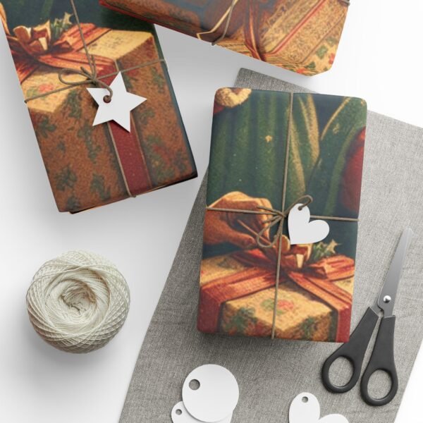 Christmas Wrapping Papers Pack - Holiday Gift Wrap, Festive Gift Packaging, Xmas Present Decor, Seasonal Craft Supplies, Winter Paper Roll - Image 21