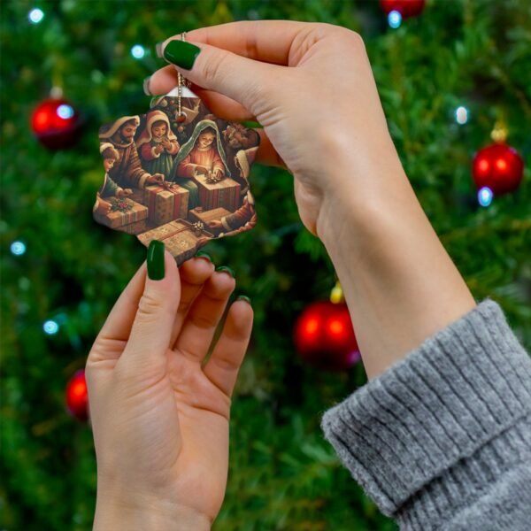 Christmas Time Ceramic Ornament, Holiday Decor, Festive Tree Decoration, Xmas Gift, Seasonal Ornament, Decorative Hanging Bauble for - Image 9