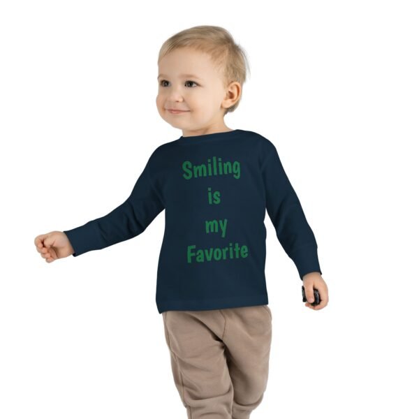 Christmas Smiling is my Favorite Santa's Little Helper Toddler Long Sleeve Tee, Holiday Kids Shirt, Festive Child Top, Xmas Outfit, Funny - Image 15