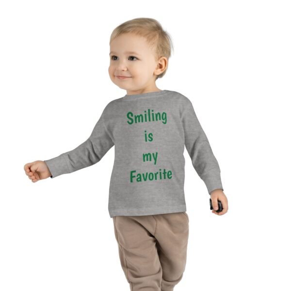 Christmas Smiling is my Favorite Santa's Little Helper Toddler Long Sleeve Tee, Holiday Kids Shirt, Festive Child Top, Xmas Outfit, Funny - Image 11