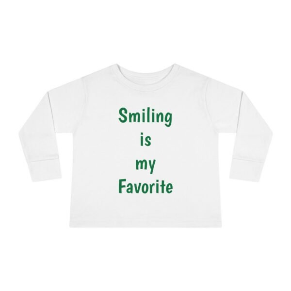 Christmas Smiling is my Favorite Santa's Little Helper Toddler Long Sleeve Tee, Holiday Kids Shirt, Festive Child Top, Xmas Outfit, Funny - Image 5