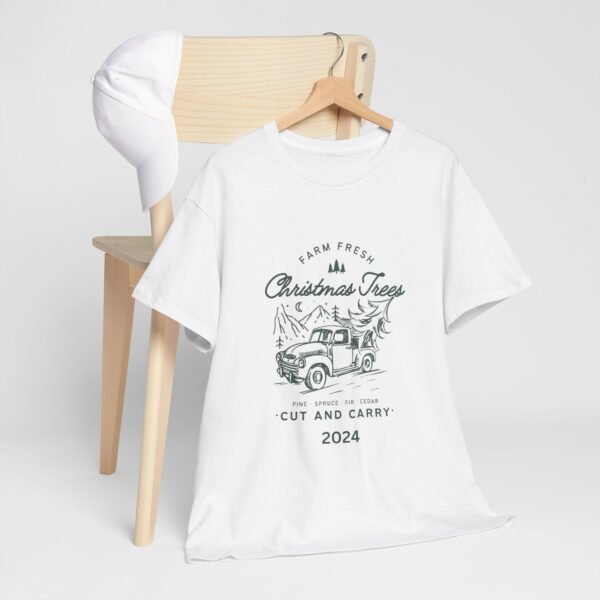 Vintage Christmas Unisex Heavy Cotton Tee with Old Truck, Holiday T-Shirt, Christmas Apparel, Vintage Tee, Retro Shirt, Christmas Gift - Image 8