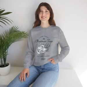 Vintage Christmas Sweatshirt, Old Truck and Tree Design - Holiday Crewneck Jumper, Winter Pullover, Festive Sweater, Xmas Top, Retro