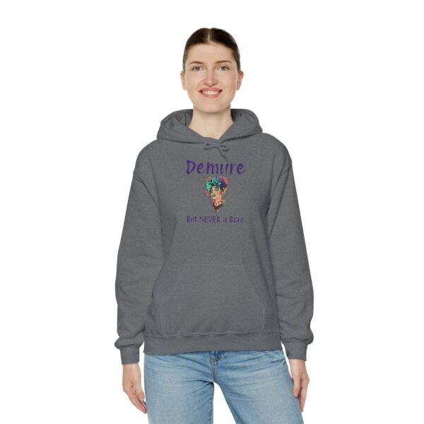 Demure Funny Hoodie, Humorous Pullover Sweatshirt, Comfy Jumper, Unisex Urban Streetwear, Cozy Jacket - Image 5