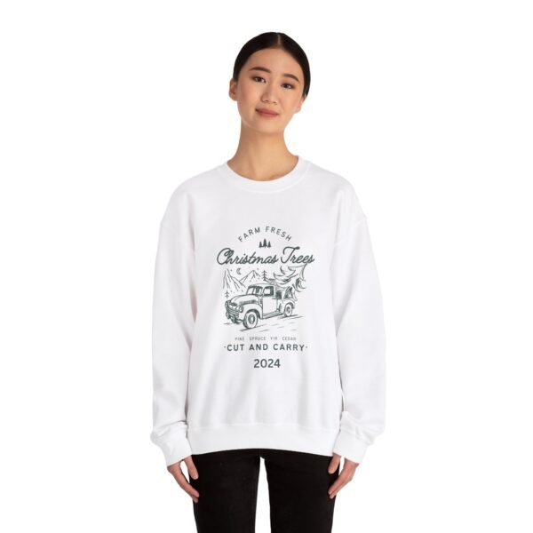 Vintage Christmas Sweatshirt, Old Truck and Tree Design - Holiday Crewneck Jumper, Winter Pullover, Festive Sweater, Xmas Top, Retro - Image 4