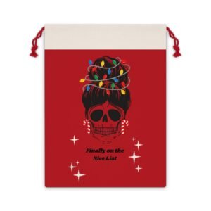 Gift Bag - 'Finally on the Nice List' Sugar Skull Design