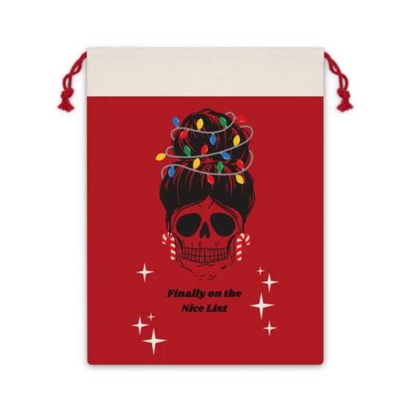 Gift Bag - 'Finally on the Nice List' Sugar Skull Design