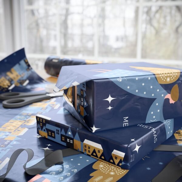 Christmas Angel Wrapping Paper Roll, Holiday Gift Wrap, Festive Xmas Present Packaging, Religious Decorative Paper, Cherub - Image 5