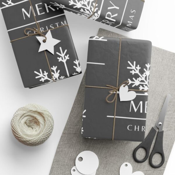 Christmas Wrapping Papers, Snowflake Design, Gift Wrap Roll for Holiday Presents, Festive Gift Wrap, Xmas Wrapping Paper - Image 3