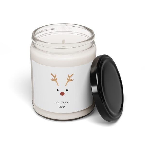 Christmas Reindeer Scented Candle, Holiday Winter Home Decor, Festive Aromatherapy Gift, Seasonal Christmas Candle, Rustic - Image 3